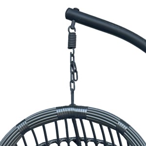 pak-368-000007-4 ΚΟΥΝΙΑ ΦΩΛΙΑ ΜΕ ΒΑΣΗ CUNGO PAKOWORLD ΜΕΤΑΛΛΟ - PE RATTAN ΣΕ ΓΚΡΙ ΑΠΟΧΡΩΣΗ 125X105X195ΕΚ