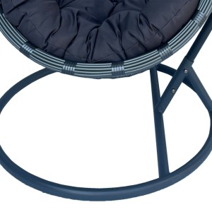 pak-368-000007-5 ΚΟΥΝΙΑ ΦΩΛΙΑ ΜΕ ΒΑΣΗ CUNGO PAKOWORLD ΜΕΤΑΛΛΟ - PE RATTAN ΣΕ ΓΚΡΙ ΑΠΟΧΡΩΣΗ 125X105X195ΕΚ