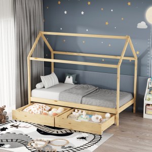 pak-370-000004-1 ΠΑΙΔΙΚΟ ΚΡΕΒΑΤΙ MELLIN Τ.MONTESSORI ΜΕ 2 ΣΥΡΤΑΡΙΑ PAKOWORLD ΞΥΛΟ ΠΕΥΚΟΥ ΣΕ ΦΥΣΙΚΗ ΑΠΟΧΡΩΣΗ 90X190ΕΚ
