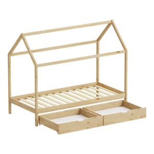 pak-370-000004-3 ΠΑΙΔΙΚΟ ΚΡΕΒΑΤΙ MELLIN Τ.MONTESSORI ΜΕ 2 ΣΥΡΤΑΡΙΑ PAKOWORLD ΞΥΛΟ ΠΕΥΚΟΥ ΣΕ ΦΥΣΙΚΗ ΑΠΟΧΡΩΣΗ 90X190ΕΚ