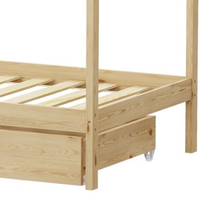 pak-370-000004-6 ΠΑΙΔΙΚΟ ΚΡΕΒΑΤΙ MELLIN Τ.MONTESSORI ΜΕ 2 ΣΥΡΤΑΡΙΑ PAKOWORLD ΞΥΛΟ ΠΕΥΚΟΥ ΣΕ ΦΥΣΙΚΗ ΑΠΟΧΡΩΣΗ 90X190ΕΚ