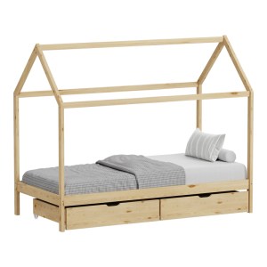 pak-370-000004 ΠΑΙΔΙΚΟ ΚΡΕΒΑΤΙ MELLIN Τ.MONTESSORI ΜΕ 2 ΣΥΡΤΑΡΙΑ PAKOWORLD ΞΥΛΟ ΠΕΥΚΟΥ ΣΕ ΦΥΣΙΚΗ ΑΠΟΧΡΩΣΗ 90X190ΕΚ