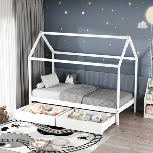 pak-370-000005-1 ΠΑΙΔΙΚΟ ΚΡΕΒΑΤΙ MELLIN Τ.MONTESSORI ΜΕ 2 ΣΥΡΤΑΡΙΑ PAKOWORLD ΞΥΛΟ ΠΕΥΚΟΥ ΣΕ ΛΕΥΚΗ ΑΠΟΧΡΩΣΗ 90X190ΕΚ