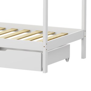 pak-370-000005-8 ΠΑΙΔΙΚΟ ΚΡΕΒΑΤΙ MELLIN Τ.MONTESSORI ΜΕ 2 ΣΥΡΤΑΡΙΑ PAKOWORLD ΞΥΛΟ ΠΕΥΚΟΥ ΣΕ ΛΕΥΚΗ ΑΠΟΧΡΩΣΗ 90X190ΕΚ