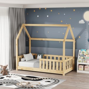 pak-370-000006-1 ΠΑΙΔΙΚΟ ΚΡΕΒΑΤΙ BAMBIE ΜΕ ΚΙΓΚΛΙΔΩΜΑ Τ.MONTESSORI PAKOWORLD ΞΥΛΟ ΠΕΥΚΟΥ ΣΕ ΦΥΣΙΚΗ ΑΠΟΧΡΩΣΗ 70X140ΕΚ