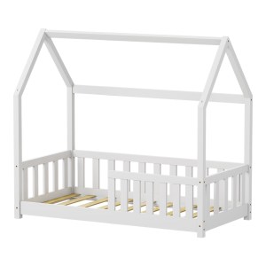 pak-370-000007-2 ΠΑΙΔΙΚΟ ΚΡΕΒΑΤΙ BAMBIE ΜΕ ΚΙΓΚΛΙΔΩΜΑ Τ.MONTESSORI PAKOWORLD ΞΥΛΟ ΠΕΥΚΟΥ ΣΕ ΛΕΥΚΗ ΑΠΟΧΡΩΣΗ 70X140ΕΚ