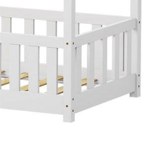 pak-370-000007-5 ΠΑΙΔΙΚΟ ΚΡΕΒΑΤΙ BAMBIE ΜΕ ΚΙΓΚΛΙΔΩΜΑ Τ.MONTESSORI PAKOWORLD ΞΥΛΟ ΠΕΥΚΟΥ ΣΕ ΛΕΥΚΗ ΑΠΟΧΡΩΣΗ 70X140ΕΚ