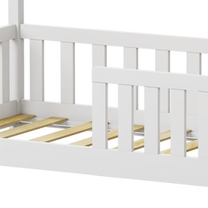pak-370-000007-7 ΠΑΙΔΙΚΟ ΚΡΕΒΑΤΙ BAMBIE ΜΕ ΚΙΓΚΛΙΔΩΜΑ Τ.MONTESSORI PAKOWORLD ΞΥΛΟ ΠΕΥΚΟΥ ΣΕ ΛΕΥΚΗ ΑΠΟΧΡΩΣΗ 70X140ΕΚ