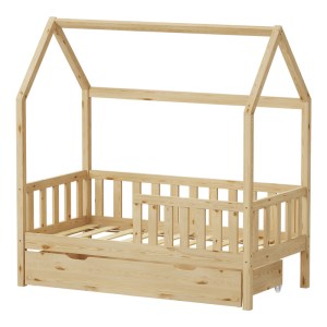 pak-370-000008-2 ΠΑΙΔΙΚΟ ΚΡΕΒΑΤΙ BENDINA Τ.MONTESSORI ΜΕ ΣΥΡΤΑΡΙ PAKOWORLD ΞΥΛΟ ΠΕΥΚΟΥ ΣΕ ΦΥΣΙΚΗ ΑΠΟΧΡΩΣΗ 70X140ΕΚ