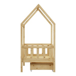 pak-370-000008-5 ΠΑΙΔΙΚΟ ΚΡΕΒΑΤΙ BENDINA Τ.MONTESSORI ΜΕ ΣΥΡΤΑΡΙ PAKOWORLD ΞΥΛΟ ΠΕΥΚΟΥ ΣΕ ΦΥΣΙΚΗ ΑΠΟΧΡΩΣΗ 70X140ΕΚ