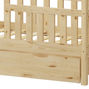pak-370-000008-6 ΠΑΙΔΙΚΟ ΚΡΕΒΑΤΙ BENDINA Τ.MONTESSORI ΜΕ ΣΥΡΤΑΡΙ PAKOWORLD ΞΥΛΟ ΠΕΥΚΟΥ ΣΕ ΦΥΣΙΚΗ ΑΠΟΧΡΩΣΗ 70X140ΕΚ