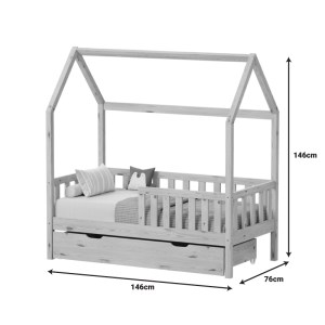 pak-370-000008-9 ΠΑΙΔΙΚΟ ΚΡΕΒΑΤΙ BENDINA Τ.MONTESSORI ΜΕ ΣΥΡΤΑΡΙ PAKOWORLD ΞΥΛΟ ΠΕΥΚΟΥ ΣΕ ΦΥΣΙΚΗ ΑΠΟΧΡΩΣΗ 70X140ΕΚ