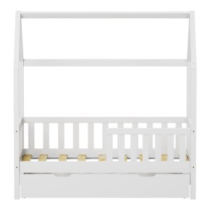 pak-370-000009-4 ΠΑΙΔΙΚΟ ΚΡΕΒΑΤΙ BENDINA Τ.MONTESSORI ΜΕ ΣΥΡΤΑΡΙ PAKOWORLD ΞΥΛΟ ΠΕΥΚΟΥ ΣΕ ΛΕΥΚΗ ΑΠΟΧΡΩΣΗ 70X140ΕΚ