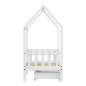 pak-370-000009-5 ΠΑΙΔΙΚΟ ΚΡΕΒΑΤΙ BENDINA Τ.MONTESSORI ΜΕ ΣΥΡΤΑΡΙ PAKOWORLD ΞΥΛΟ ΠΕΥΚΟΥ ΣΕ ΛΕΥΚΗ ΑΠΟΧΡΩΣΗ 70X140ΕΚ