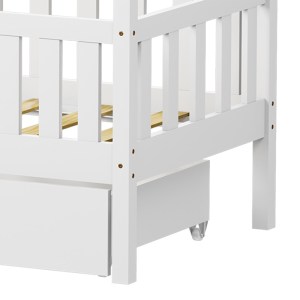 pak-370-000009-6 ΠΑΙΔΙΚΟ ΚΡΕΒΑΤΙ BENDINA Τ.MONTESSORI ΜΕ ΣΥΡΤΑΡΙ PAKOWORLD ΞΥΛΟ ΠΕΥΚΟΥ ΣΕ ΛΕΥΚΗ ΑΠΟΧΡΩΣΗ 70X140ΕΚ