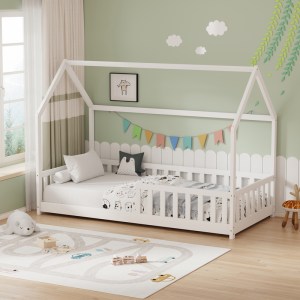 pak-370-000011-1 ΠΑΙΔΙΚΟ ΚΡΕΒΑΤΙ CALLAN Τ.MONTESSORI ΜΕ ΚΙΓΚΛΙΔΩΜΑ PAKOWORLD ΞΥΛΟ ΠΕΥΚΟΥ ΣΕ ΛΕΥΚΗ ΑΠΟΧΡΩΣΗ 90X190ΕΚ