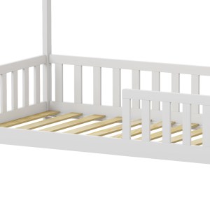 pak-370-000011-5 ΠΑΙΔΙΚΟ ΚΡΕΒΑΤΙ CALLAN Τ.MONTESSORI ΜΕ ΚΙΓΚΛΙΔΩΜΑ PAKOWORLD ΞΥΛΟ ΠΕΥΚΟΥ ΣΕ ΛΕΥΚΗ ΑΠΟΧΡΩΣΗ 90X190ΕΚ