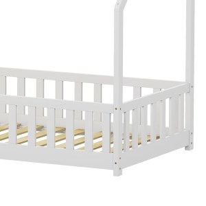 pak-370-000011-6 ΠΑΙΔΙΚΟ ΚΡΕΒΑΤΙ CALLAN Τ.MONTESSORI ΜΕ ΚΙΓΚΛΙΔΩΜΑ PAKOWORLD ΞΥΛΟ ΠΕΥΚΟΥ ΣΕ ΛΕΥΚΗ ΑΠΟΧΡΩΣΗ 90X190ΕΚ