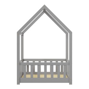 pak-370-000012-4 ΠΑΙΔΙΚΟ ΚΡΕΒΑΤΙ CALLAN Τ.MONTESSORI ΜΕ ΚΙΓΚΛΙΔΩΜΑ PAKOWORLD ΞΥΛΟ ΠΕΥΚΟΥ ΣΕ ΓΚΡΙ ΑΠΟΧΡΩΣΗ 90X190ΕΚ