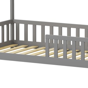 pak-370-000012-5 ΠΑΙΔΙΚΟ ΚΡΕΒΑΤΙ CALLAN Τ.MONTESSORI ΜΕ ΚΙΓΚΛΙΔΩΜΑ PAKOWORLD ΞΥΛΟ ΠΕΥΚΟΥ ΣΕ ΓΚΡΙ ΑΠΟΧΡΩΣΗ 90X190ΕΚ