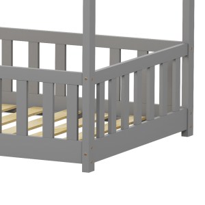 pak-370-000012-6 ΠΑΙΔΙΚΟ ΚΡΕΒΑΤΙ CALLAN Τ.MONTESSORI ΜΕ ΚΙΓΚΛΙΔΩΜΑ PAKOWORLD ΞΥΛΟ ΠΕΥΚΟΥ ΣΕ ΓΚΡΙ ΑΠΟΧΡΩΣΗ 90X190ΕΚ