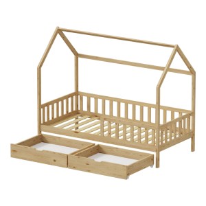 pak-370-000013-3 ΠΑΙΔΙΚΟ ΚΡΕΒΑΤΙ PICCOLO Τ.MONTESSORI ΜΕ 2 ΣΥΡΤΑΡΙΑ PAKOWORLD ΞΥΛΟ ΠΕΥΚΟΥ ΣΕ ΦΥΣΙΚΗ ΑΠΟΧΡΩΣΗ 90X190ΕΚ