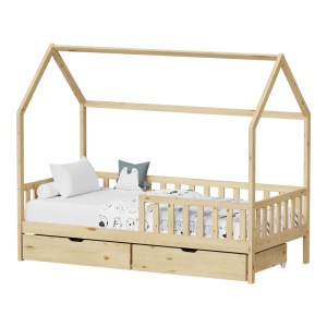pak-370-000013 ΠΑΙΔΙΚΟ ΚΡΕΒΑΤΙ PICCOLO Τ.MONTESSORI ΜΕ 2 ΣΥΡΤΑΡΙΑ PAKOWORLD ΞΥΛΟ ΠΕΥΚΟΥ ΣΕ ΦΥΣΙΚΗ ΑΠΟΧΡΩΣΗ 90X190ΕΚ