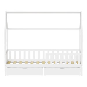 pak-370-000014-4 ΠΑΙΔΙΚΟ ΚΡΕΒΑΤΙ PICCOLO Τ.MONTESSORI ΜΕ 2 ΣΥΡΤΑΡΙΑ PAKOWORLD ΞΥΛΟ ΠΕΥΚΟΥ ΣΕ ΛΕΥΚΗ ΑΠΟΧΡΩΣΗ 90X190ΕΚ