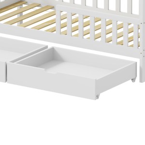 pak-370-000014-7 ΠΑΙΔΙΚΟ ΚΡΕΒΑΤΙ PICCOLO Τ.MONTESSORI ΜΕ 2 ΣΥΡΤΑΡΙΑ PAKOWORLD ΞΥΛΟ ΠΕΥΚΟΥ ΣΕ ΛΕΥΚΗ ΑΠΟΧΡΩΣΗ 90X190ΕΚ