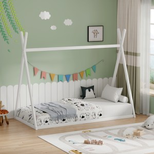 pak-370-000016-1 ΠΑΙΔΙΚΟ ΚΡΕΒΑΤΙ LILLY Τ.MONTESSORI PAKOWORLD ΞΥΛΟ ΠΕΥΚΟΥ ΣΕ ΛΕΥΚΗ ΑΠΟΧΡΩΣΗ 90X190ΕΚ