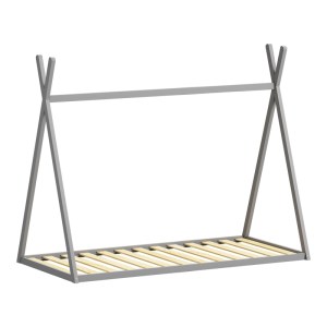 pak-370-000017-2 ΠΑΙΔΙΚΟ ΚΡΕΒΑΤΙ LILLY Τ.MONTESSORI PAKOWORLD ΞΥΛΟ ΠΕΥΚΟΥ ΣΕ ΓΚΡΙ ΑΠΟΧΡΩΣΗ 90X190ΕΚ