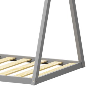 pak-370-000017-6 ΠΑΙΔΙΚΟ ΚΡΕΒΑΤΙ LILLY Τ.MONTESSORI PAKOWORLD ΞΥΛΟ ΠΕΥΚΟΥ ΣΕ ΓΚΡΙ ΑΠΟΧΡΩΣΗ 90X190ΕΚ