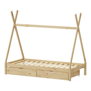 pak-370-000018-2 ΠΑΙΔΙΚΟ ΚΡΕΒΑΤΙ LALITTO Τ.MONTESSORI ΜΕ 2 ΣΥΡΤΑΡΙΑ Τ.MONTESSORI  PAKOWORLD ΞΥΛΟ ΠΕΥΚΟΥ ΣΕ ΦΥΣΙΚΗ ΑΠΟΧΡΩΣΗ 90X190ΕΚ
