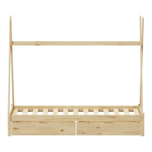pak-370-000018-4 ΠΑΙΔΙΚΟ ΚΡΕΒΑΤΙ LALITTO Τ.MONTESSORI ΜΕ 2 ΣΥΡΤΑΡΙΑ Τ.MONTESSORI  PAKOWORLD ΞΥΛΟ ΠΕΥΚΟΥ ΣΕ ΦΥΣΙΚΗ ΑΠΟΧΡΩΣΗ 90X190ΕΚ