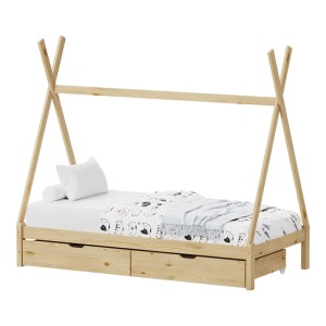 pak-370-000018 ΠΑΙΔΙΚΟ ΚΡΕΒΑΤΙ LALITTO Τ.MONTESSORI ΜΕ 2 ΣΥΡΤΑΡΙΑ Τ.MONTESSORI  PAKOWORLD ΞΥΛΟ ΠΕΥΚΟΥ ΣΕ ΦΥΣΙΚΗ ΑΠΟΧΡΩΣΗ 90X190ΕΚ