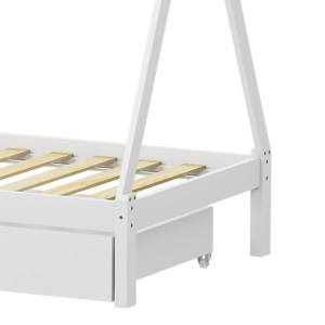 pak-370-000019-6 ΠΑΙΔΙΚΟ ΚΡΕΒΑΤΙ LALITTO Τ.MONTESSORI ΜΕ 2 ΣΥΡΤΑΡΙΑ PAKOWORLD ΞΥΛΟ ΠΕΥΚΟΥ ΣΕ ΛΕΥΚΗ ΑΠΟΧΡΩΣΗ 90X190ΕΚ
