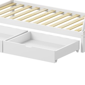 pak-370-000019-7 ΠΑΙΔΙΚΟ ΚΡΕΒΑΤΙ LALITTO Τ.MONTESSORI ΜΕ 2 ΣΥΡΤΑΡΙΑ PAKOWORLD ΞΥΛΟ ΠΕΥΚΟΥ ΣΕ ΛΕΥΚΗ ΑΠΟΧΡΩΣΗ 90X190ΕΚ