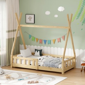 pak-370-000020-1 ΠΑΙΔΙΚΟ ΚΡΕΒΑΤΙ NOAM Τ.MONTESSORI ΜΕ ΚΙΓΚΛΙΔΩΜΑ PAKOWORLD ΞΥΛΟ ΠΕΥΚΟΥ ΣΕ ΦΥΣΙΚΗ ΑΠΟΧΡΩΣΗ 70X140ΕΚ