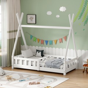 pak-370-000021-1 ΠΑΙΔΙΚΟ ΚΡΕΒΑΤΙ NOAM Τ.MONTESSORI ΜΕ ΚΙΓΚΛΙΔΩΜΑ PAKOWORLD ΞΥΛΟ ΠΕΥΚΟΥ ΣΕ ΛΕΥΚΗ ΑΠΟΧΡΩΣΗ 70X140ΕΚ