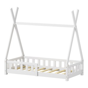 pak-370-000021-2 ΠΑΙΔΙΚΟ ΚΡΕΒΑΤΙ NOAM Τ.MONTESSORI ΜΕ ΚΙΓΚΛΙΔΩΜΑ PAKOWORLD ΞΥΛΟ ΠΕΥΚΟΥ ΣΕ ΛΕΥΚΗ ΑΠΟΧΡΩΣΗ 70X140ΕΚ