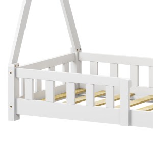 pak-370-000021-6 ΠΑΙΔΙΚΟ ΚΡΕΒΑΤΙ NOAM Τ.MONTESSORI ΜΕ ΚΙΓΚΛΙΔΩΜΑ PAKOWORLD ΞΥΛΟ ΠΕΥΚΟΥ ΣΕ ΛΕΥΚΗ ΑΠΟΧΡΩΣΗ 70X140ΕΚ