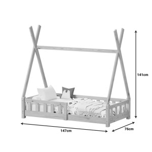 pak-370-000021-8 ΠΑΙΔΙΚΟ ΚΡΕΒΑΤΙ NOAM Τ.MONTESSORI ΜΕ ΚΙΓΚΛΙΔΩΜΑ PAKOWORLD ΞΥΛΟ ΠΕΥΚΟΥ ΣΕ ΛΕΥΚΗ ΑΠΟΧΡΩΣΗ 70X140ΕΚ