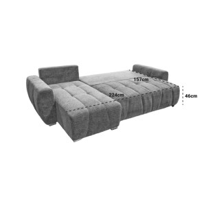 pak-371-000002-8 ΓΩΝΙΑΚΟΣ ΚΑΝΑΠΕΣ-ΚΡΕΒΑΤΙ ΔΕΞΙΑ ΓΩΝΙΑ VIVAD PAKOWORLD ΥΦΑΣΜΑ ΣΕ ΜΕΝΤΑ ΑΠΟΧΡΩΣΗ 275X164X91ΕΚ