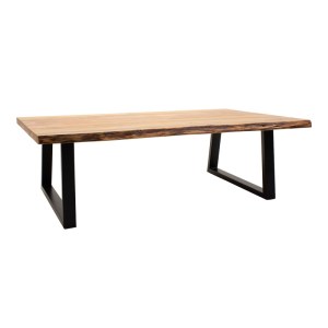 pak-372-000008 ΤΡΑΠΕΖΙ MILES SLIM PAKOWORLD ΜΑΣΙΦ ΞΥΛΟ ΑΚΑΚΙΑΣ ΣΕ ΦΥΣΙΚΗ ΑΠΟΧΡΩΣΗ ΜΕ ΜΑΥΡΑ ΜΕΤΑΛΛΙΚΑ ΠΟΔΙΑ 115X60X45ΕΚ