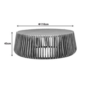 pak-372-000017-4 ΤΡΑΠΕΖΙ ΣΑΛΟΝΙΟΥ MABLE PAKOWORLD MANGO ΞΥΛΟ ΣΕ ΦΥΣΙΚΗ ΑΠΟΧΡΩΣΗ ΜΕ ΕΠΙΦΑΝΕΙΑ ΜΑΡΜΑΡΟΥ Φ120X45ΕΚ