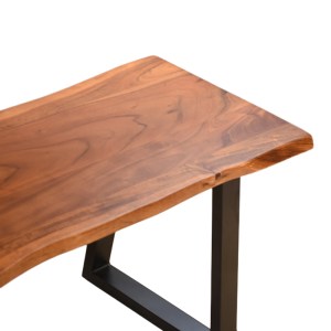 pak-372-000023-4 ΠΑΓΚΑΚΙ MILES SLIM PAKOWORLD  ΜΑΣΙΦ ΞΥΛΟ ΑΚΑΚΙΑΣ ΣΕ ΚΑΡΥΔΙ ΑΠΟΧΡΩΣΗ ΜΕ ΜΑΥΡΑ ΜΕΤΑΛΛΙΚΑ ΠΟΔΙΑ 160X40X45ΕΚ