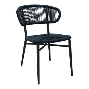pak-373-000011 ΚΑΡΕΚΛΑ ΑΛΟΥΜΙΝΙΟΥ-PE RATTAN AGUS PAKOWORLD ΣΤΟΙΒΑΖΟΜΕΝΗ ΣΕ ΓΚΡΙ ΑΠΟΧΡΩΣΗ 55X63X77ΕΚ