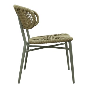 pak-373-000012-2 ΚΑΡΕΚΛΑ ΑΛΟΥΜΙΝΙΟΥ-PE RATTAN AGUS PAKOWORLD ΣΤΟΙΒΑΖΟΜΕΝΗ ΣΕ ΚΑΦΕ ΑΠΟΧΡΩΣΗ 55X63X77ΕΚ