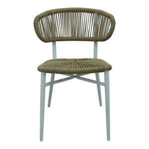 pak-373-000013-2 ΚΑΡΕΚΛΑ ΑΛΟΥΜΙΝΙΟΥ-PE RATTAN AGUS PAKOWORLD ΣΤΟΙΒΑΖΟΜΕΝΗ ΣΕ ΛΕΥΚΗ ΑΠΟΧΡΩΣΗ 55X63X77ΕΚ
