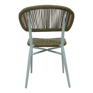 pak-373-000013-3 ΚΑΡΕΚΛΑ ΑΛΟΥΜΙΝΙΟΥ-PE RATTAN AGUS PAKOWORLD ΣΤΟΙΒΑΖΟΜΕΝΗ ΣΕ ΛΕΥΚΗ ΑΠΟΧΡΩΣΗ 55X63X77ΕΚ